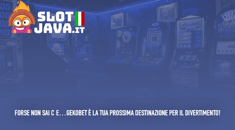 Immagine promozionale di Gekobet casino con testo in italiano