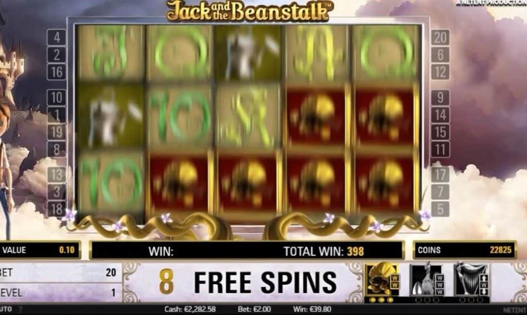 Oltre al gioco normale, a Jack and the Beanstalk hai la possibilità di vincere delle partite bonus