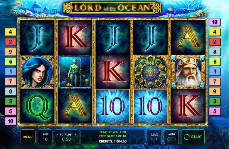Oltre al gioco normale, a Lord of the Ocean hai la possibilità di vincere delle partite bonus