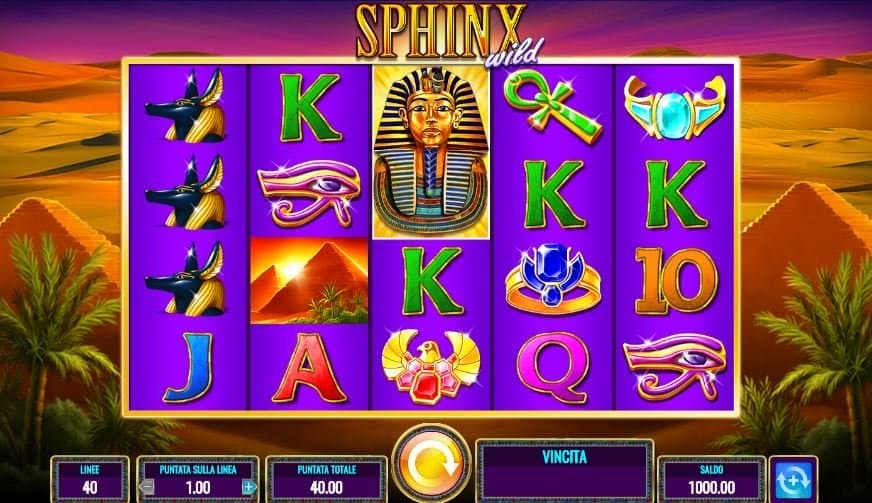 I simboli della slot online Sphinx Wild
