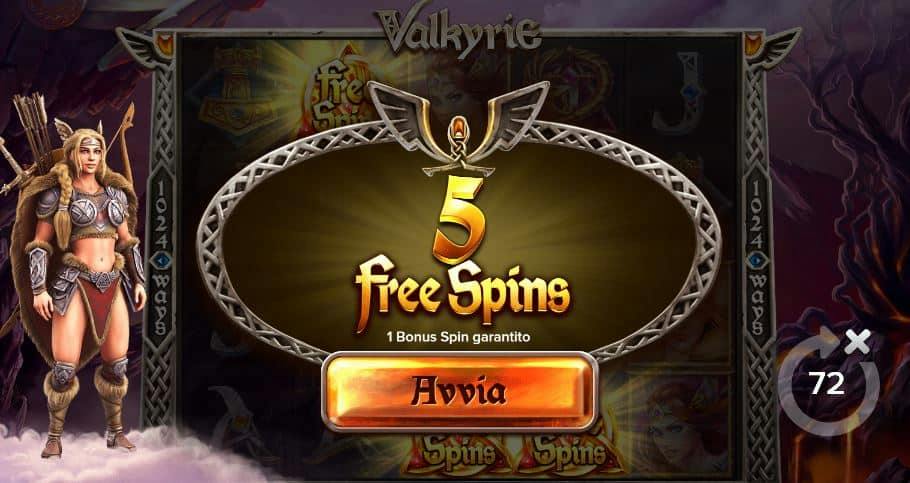 Oltre al gioco normale, a Valkyrie hai la possibilità di vincere delle partite bonus