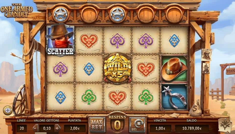 Oltre al gioco normale, a The One Armed Bandit hai la possibilità di vincere delle partite bonus