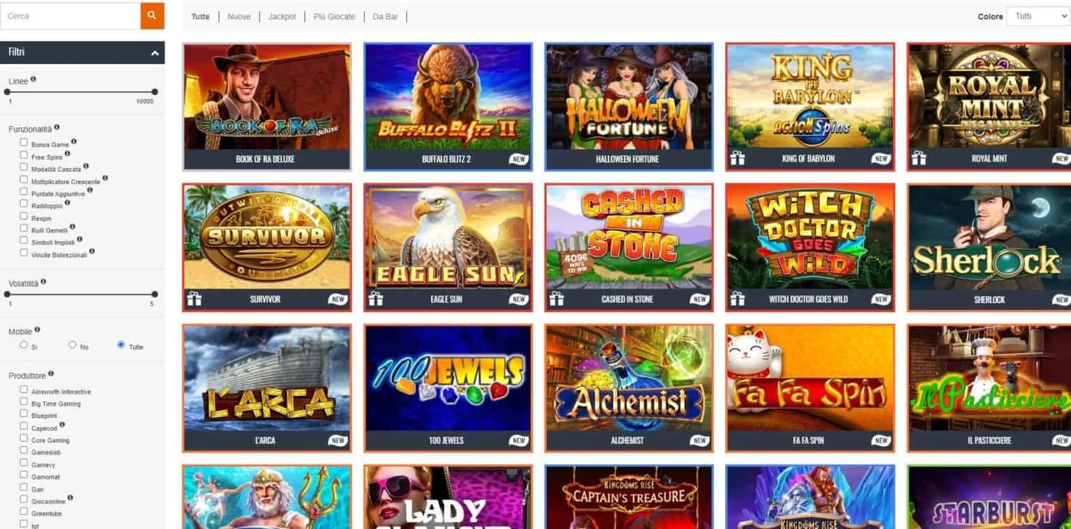 Snai Casino - Bonus 10€ subito + 100% fino a 1000€