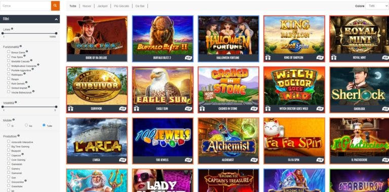 Snai Casino - Bonus 10€ subito + 100% fino a 1000€