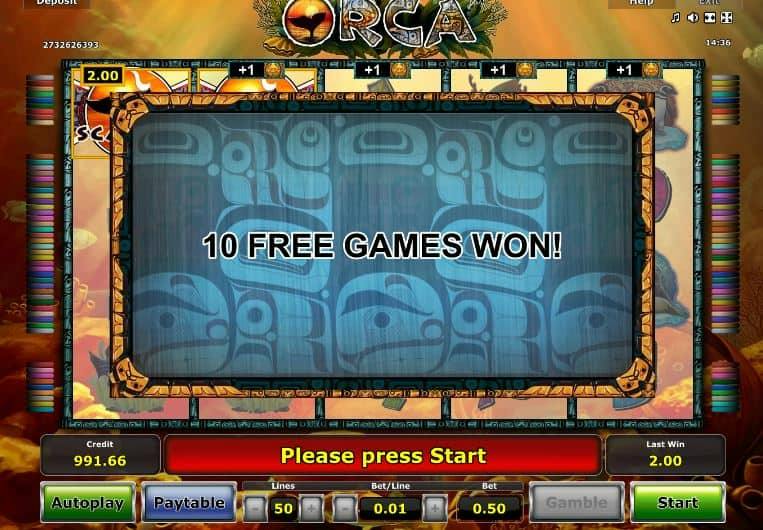 Oltre al gioco normale, a Orca hai la possibilità di vincere delle partite bonus