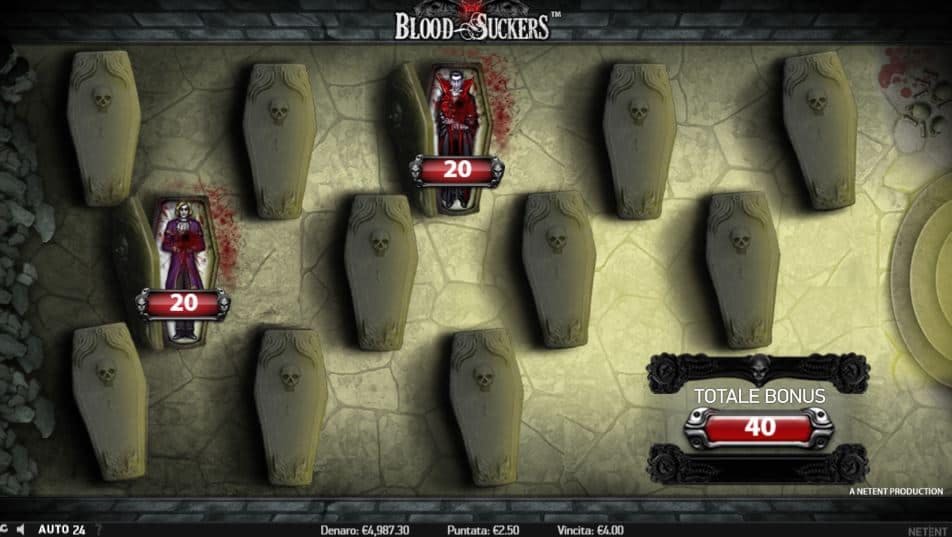 Oltre al gioco normale, a Blood Suckers hai la possibilità di vincere delle partite bonus