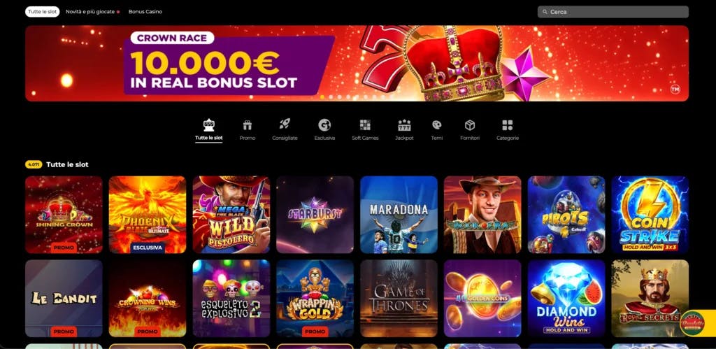 La categoria delle slot online di GoldBet casinò