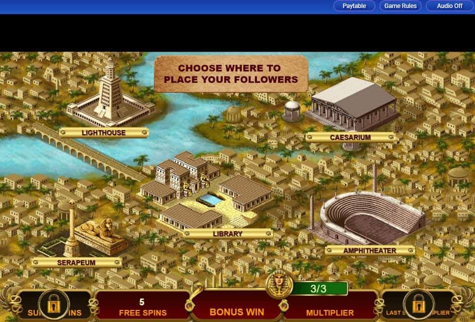 Oltre al gioco normale, a Cleopatra Plus hai la possibilità di vincere delle partite bonus