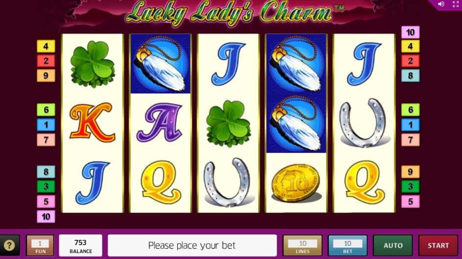 I simboli della slot online Lucky Ladys Charm