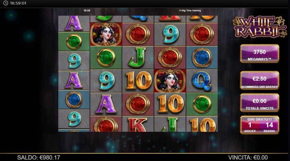 Oltre al gioco normale, a White Rabbit hai la possibilità di vincere delle partite bonus