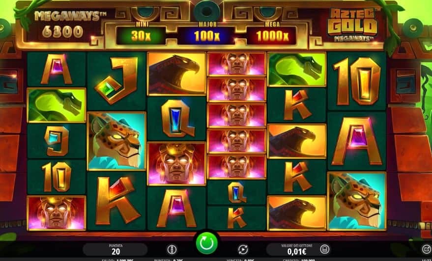I simboli della slot online Aztec Gold Megaways