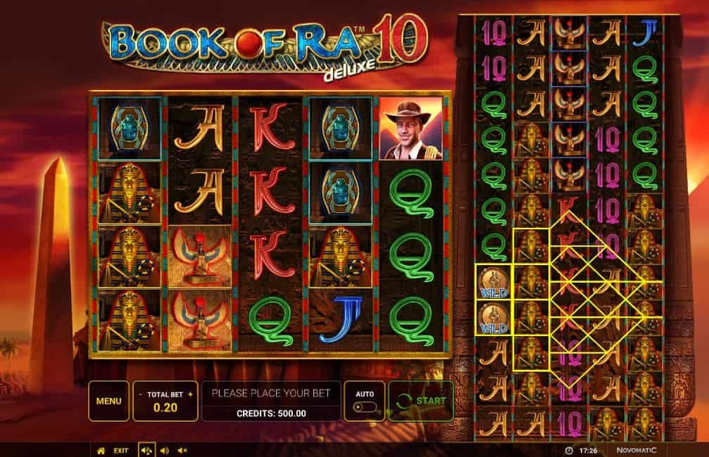 I simboli della slot online Book of Ra 10 Deluxe