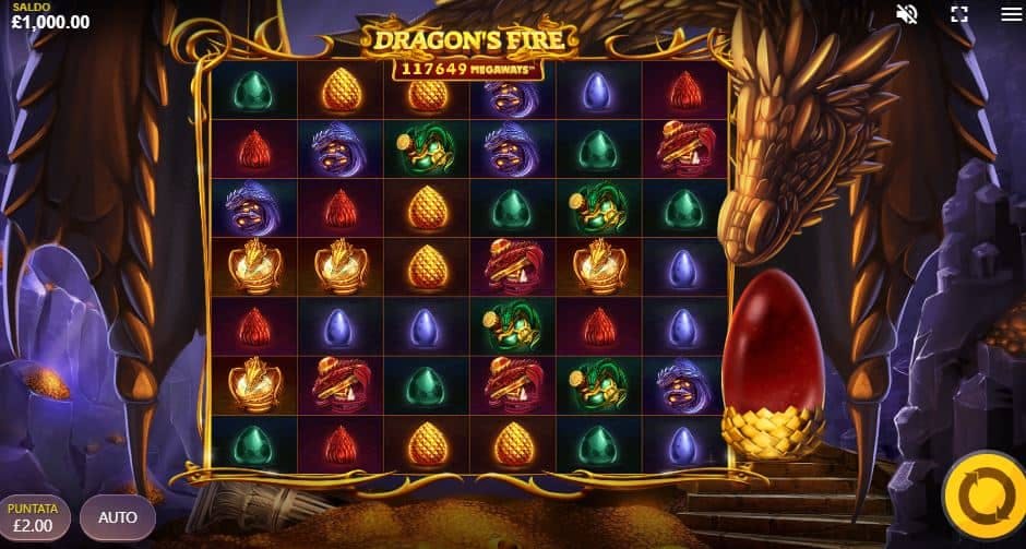 I simboli della slot online Dragons Fire Megaways