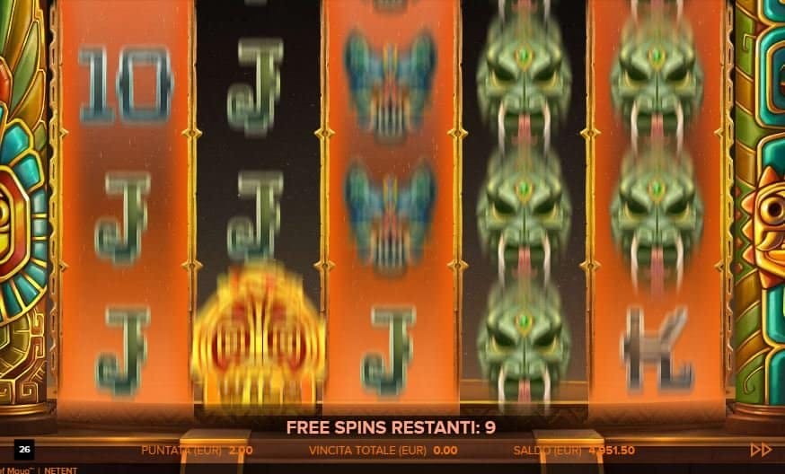 Oltre al gioco normale, a Rise of Maya hai la possibilità di vincere delle partite bonus