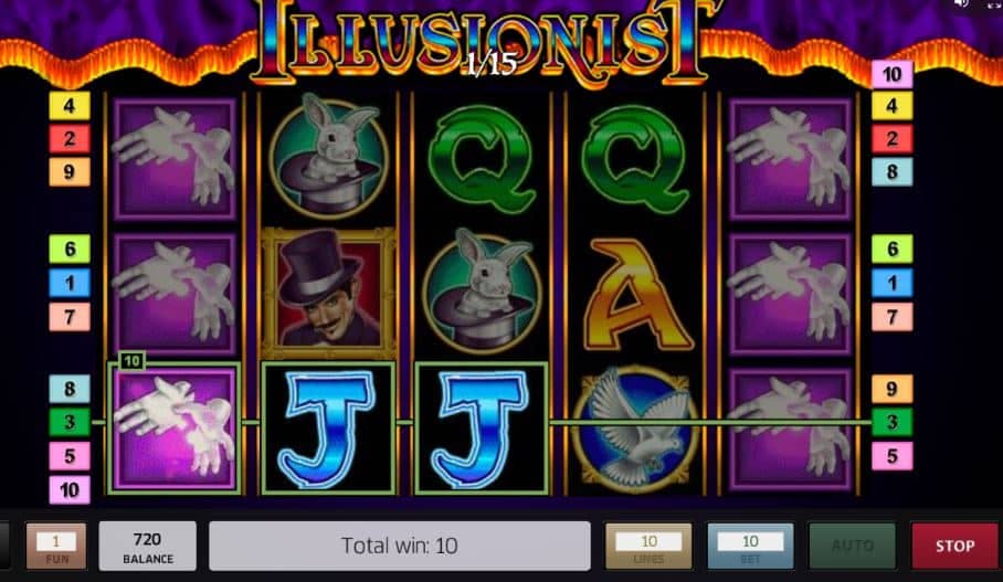 Oltre al gioco normale, a Illusionist hai la possibilità di vincere delle partite bonus