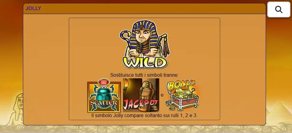 Simboli speciali della slot Fortunes of Egypt