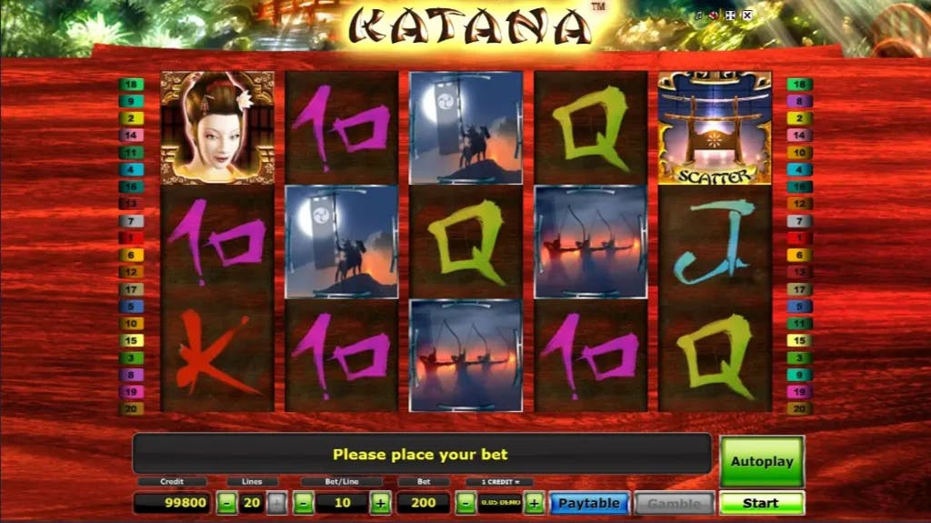 gioco base della slot katana