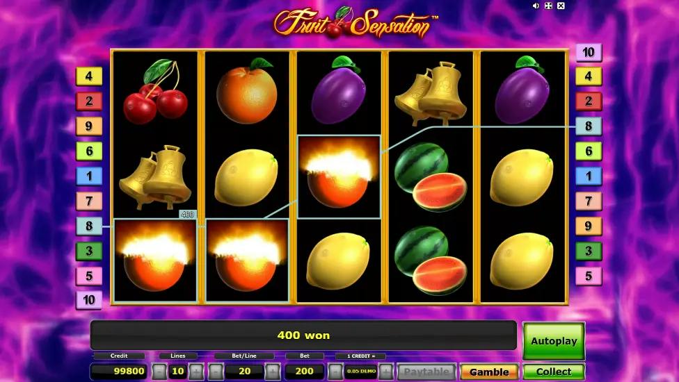 Design della slot Fruit Sensation