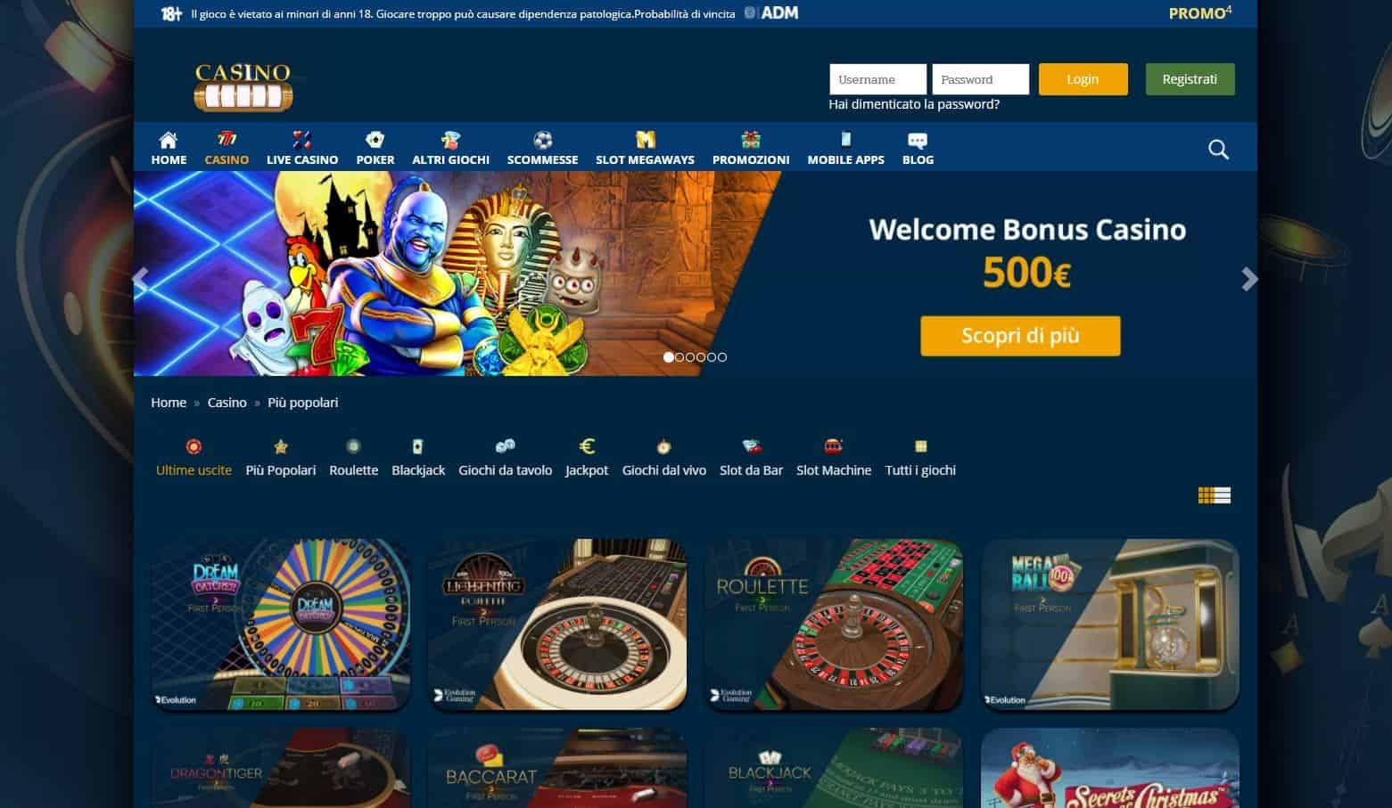 Slot machines su Casinomania