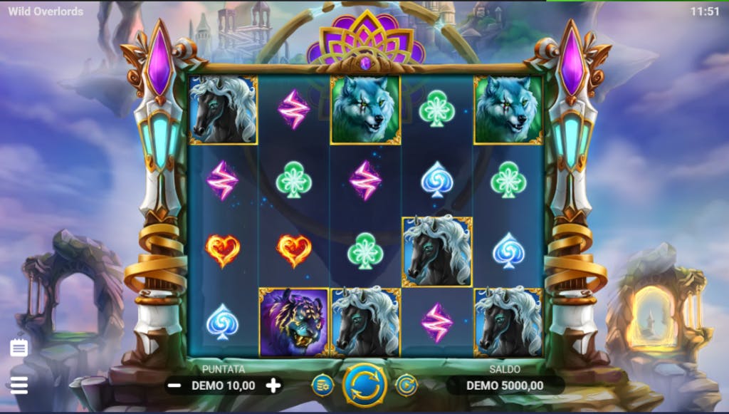 gioco base della slot Wild Overlords