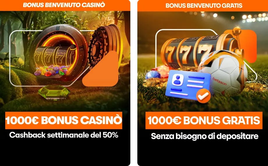 Bonus di benvenuto Betsson.it