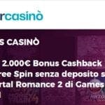 StarCasinò lancia un nuovo welcome bonus con il cashback