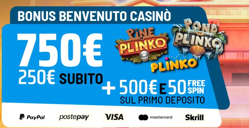 bonus benvenuto casino di netwin