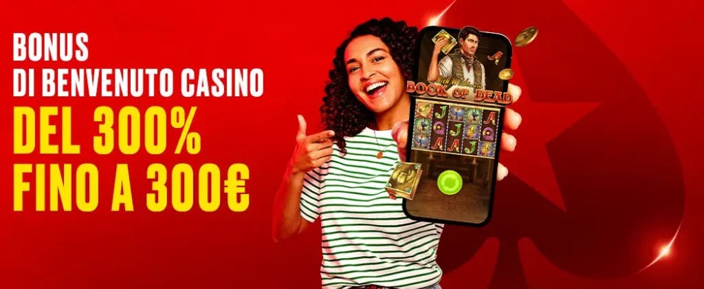 Bonus di benvenuto di PokerStars.it per il casinò