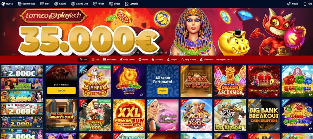 Le slot disponibili su AdmiralBet.it