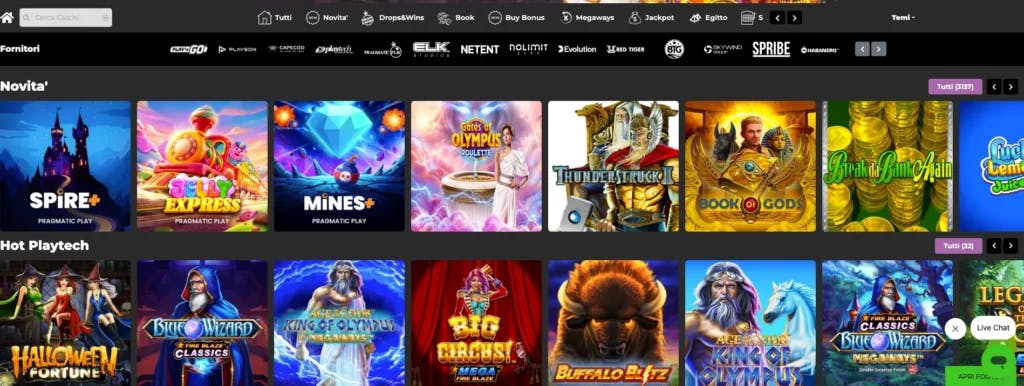 Catalogo slot machine online Codere.it