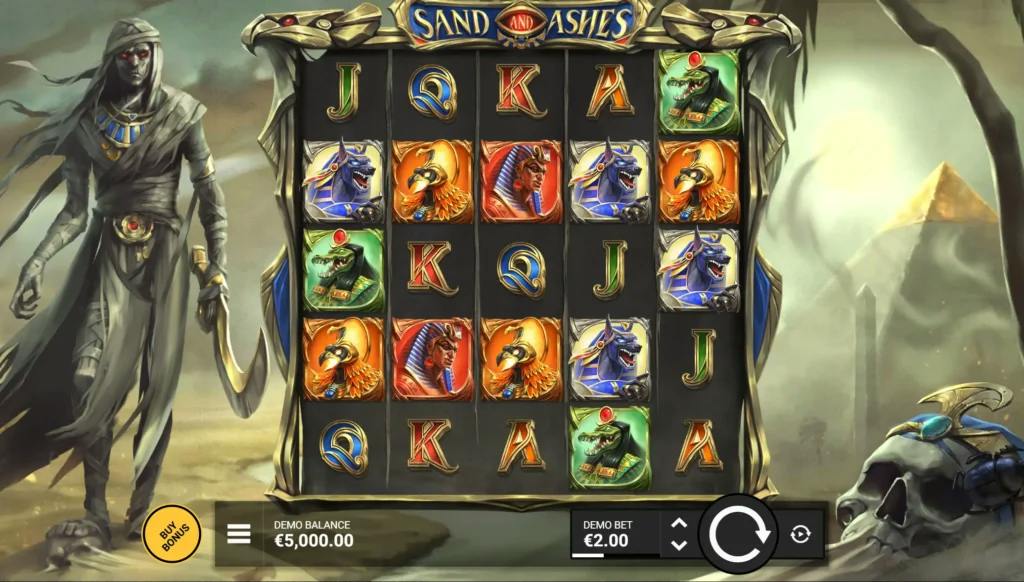 Gameplay della slot Sand and Ashes
