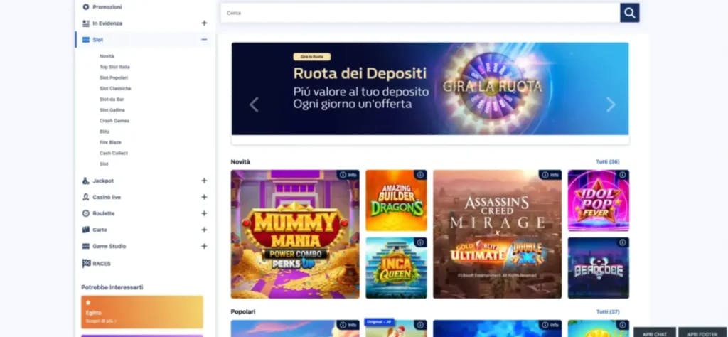 Catalogo di slot Williamhill.it
