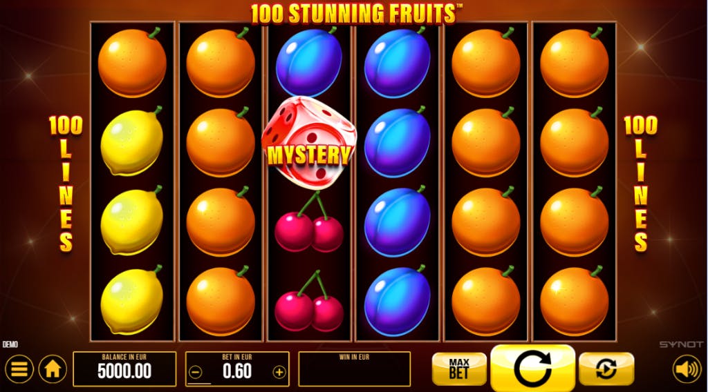Schermata principale di gioco di 1000 Stunning Fruits