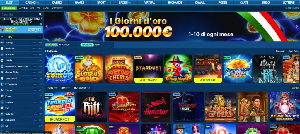Slot machine online su BetFlag.it