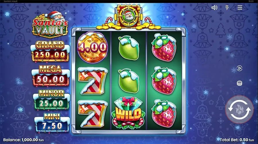 gioco base della slot santa's vault