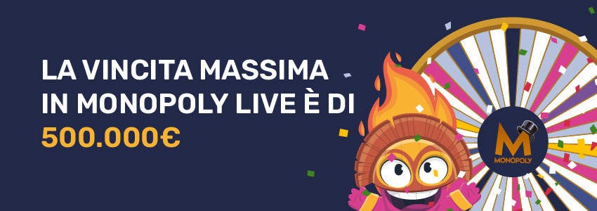 Infografica Monopoly Live (vincita massima)