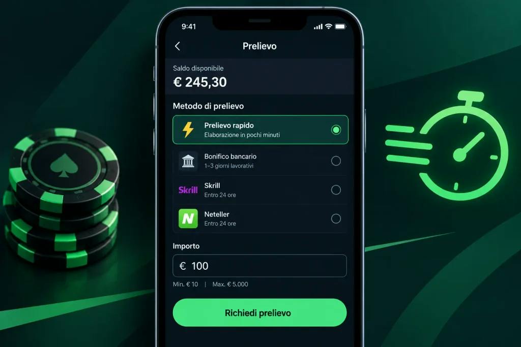 Immagine di uno smartphone con casinò online
